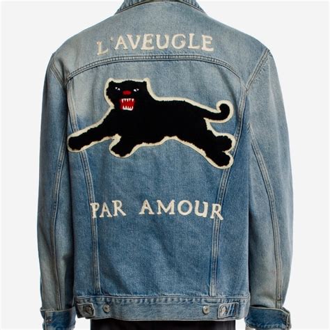 GUCCI L'Aveugle Par Amour Denim Jacket Size: L 